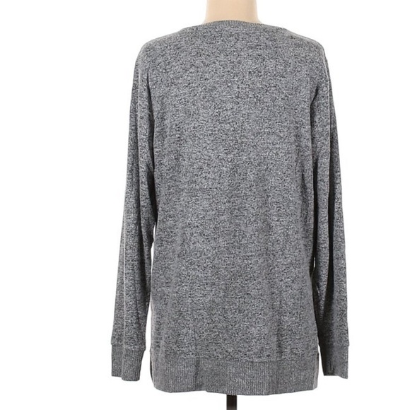 Lucky Brand Marled Heather Gray Deep V-Neck Pullover Sweater Sz XXL - Picture 2 of 11